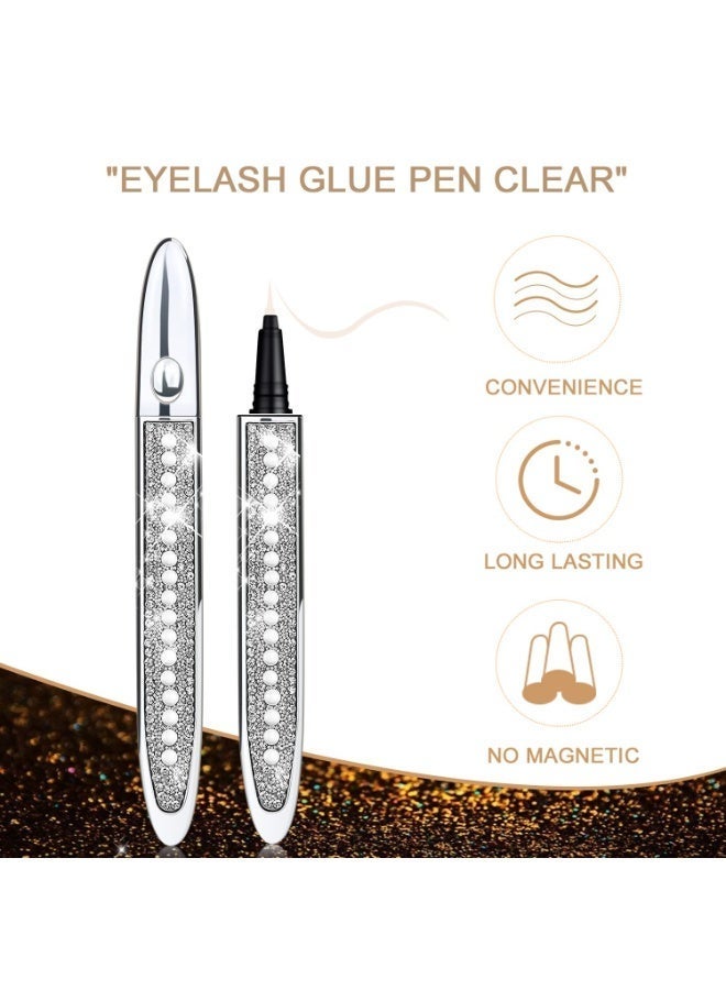 قلم تحديد رموش ذاتي اللصق بتصميم نجمة ماسية، سهل الاستخدام، يدوم طويلاً، طبيعي، سريع، لتحديد الجفون والرموش  (أسود، قطعة واحدة) - Image 2